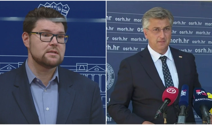 Peđa Grbin i Andrej Plenković