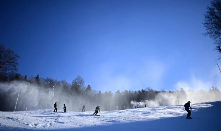 Skijaši na Sljemenu
