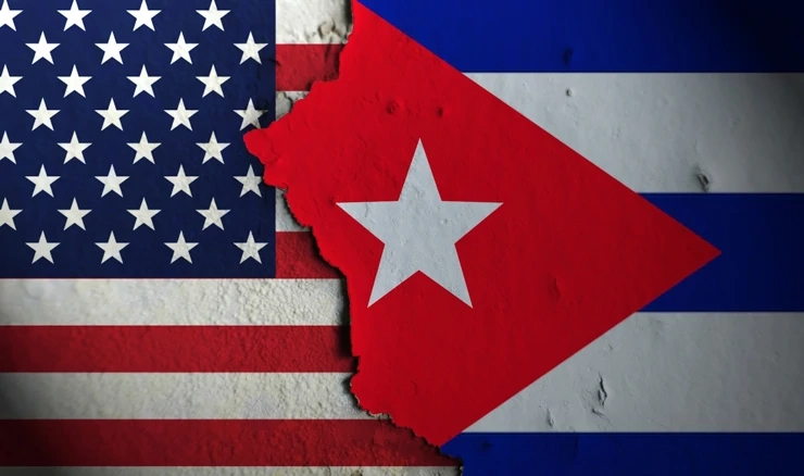 Zastave SAD-a i Kube