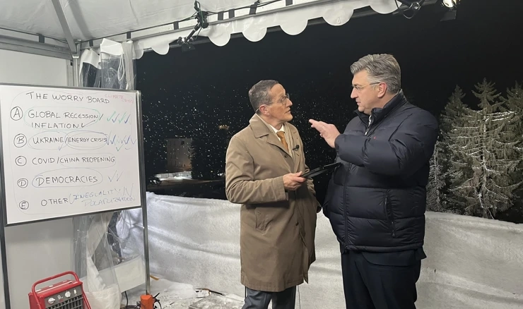 Richard Quest i Andrej Plenković