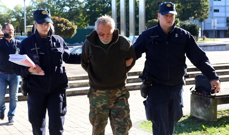 Privođenje osumnjičenog za ubojstvo na Lemić Brdu