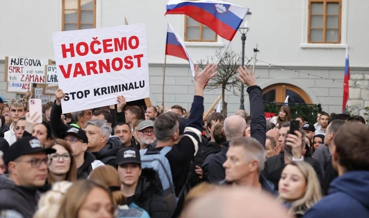 Prosvjedi u Novom Mestu nakon ubojstva Aleša Šutara