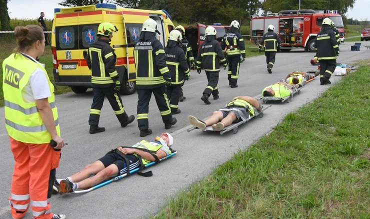 Vježba civilne zaštite Bjelovarsko-bilogorske županije održana u Grubišnom Polju