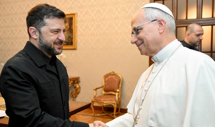 Volodimir Zelenski i Lav XIV.