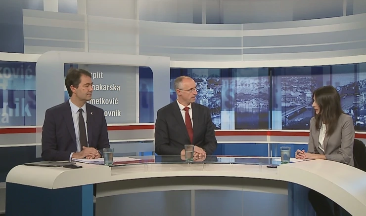 Zoran Đogaš i Ivica Puljak u HRT-ovom studiju
