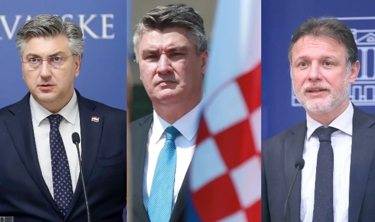 Andrej Plenković, Zoran Milanović i Gordan Jandroković