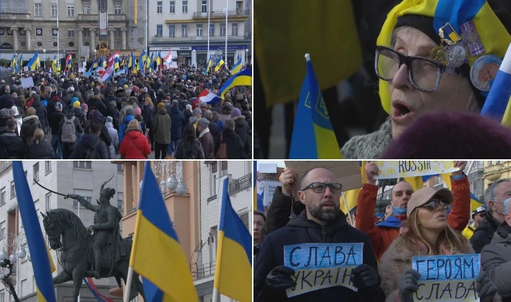 Skup potpore Ukrajini i ukrajinskom narodu u Zagrebu