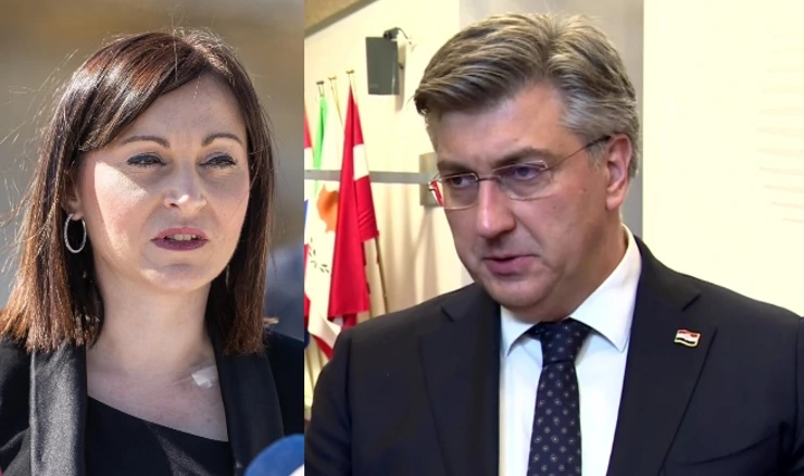 Nataša Tramišak i Andrej Plenković