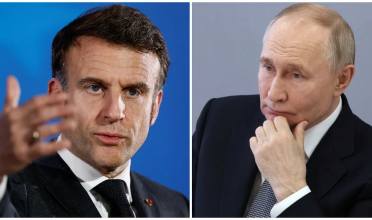 Emmanuel Macron i Vladimir Putin