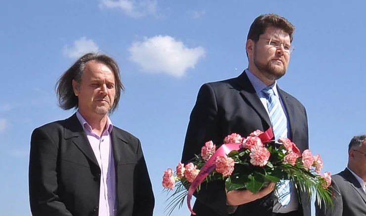 Predsjednik Gradskog vijeća Valter Boljunčić i pulski gradonačelnik Peđa Grbin