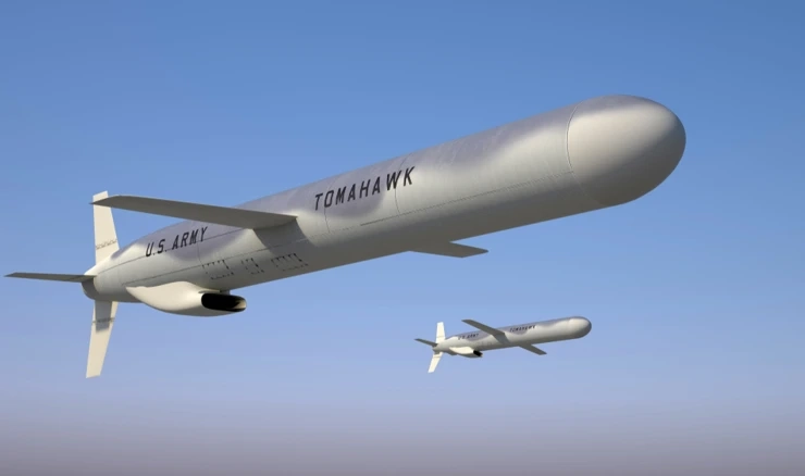 Ilustracija, raketa Tomahawk