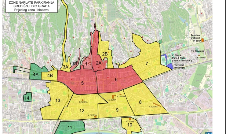Grad Zagreb uvodi parkirališne blokove za parkiranje stanara