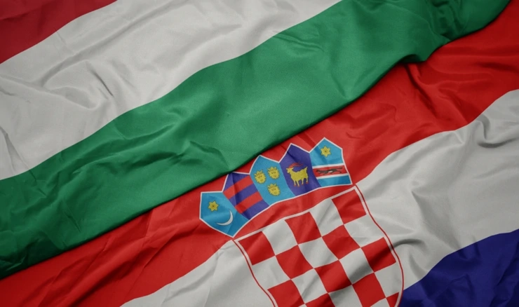 Hrvatska i Mađarska ilustracija