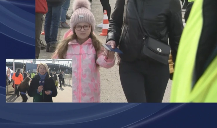 HTV-ova reporterka Ivana Šilović na slovačko-ukrajinskoj granici