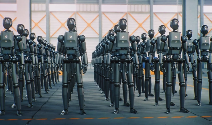 Redovi sličnih humanoidnih robota