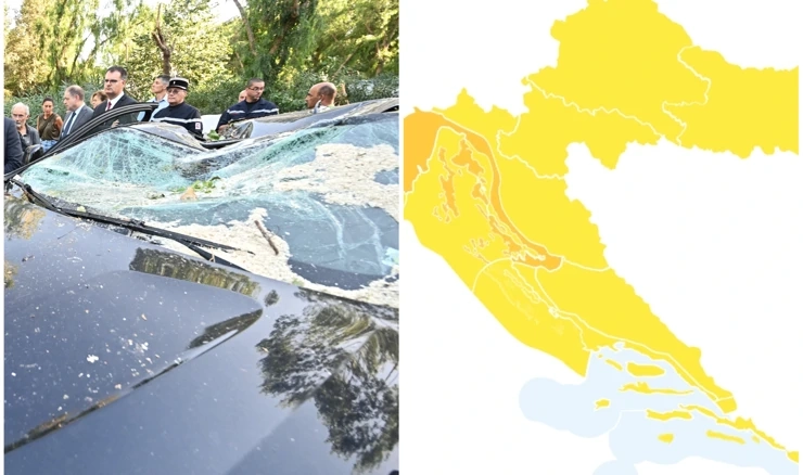 Posljedice nevremena na Korzici; Meteoalarm za Hrvatsku