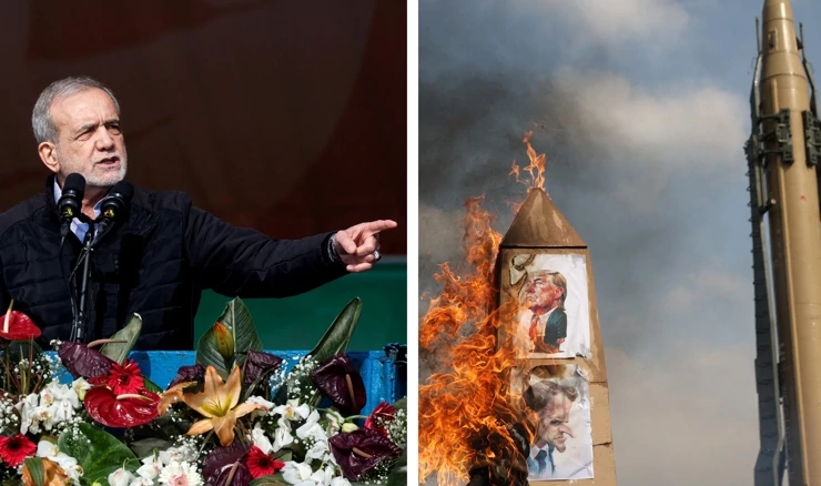 Masud Pezeškian, spaljivanje karikature Donalda Trumpa