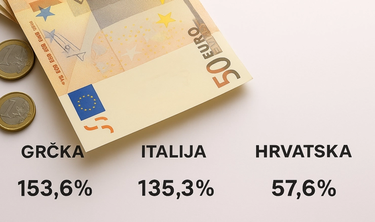 Grčka najzaduženija, Hrvatska ispod EU prosjeka 