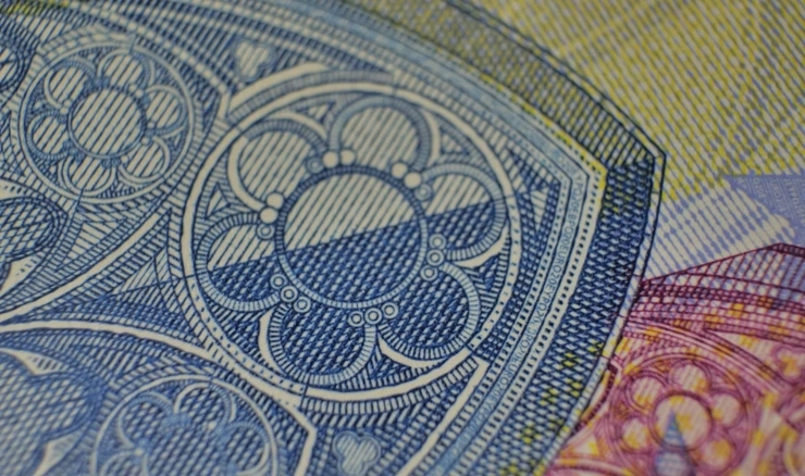 Detalj s novčanica eura
