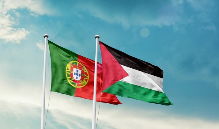 Zastave Portugala i Palestine 