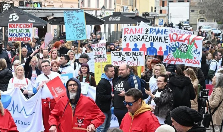 Prosvjedi sindikata, arhivska fotografija