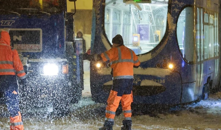 Zastoj tramvaja u Zagrebu zbog snijega