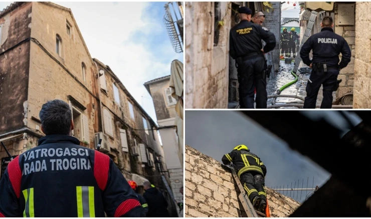  U staroj jezgri Trogira izbio požar 