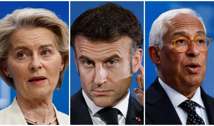 Von der Leyen, Macron i Costa