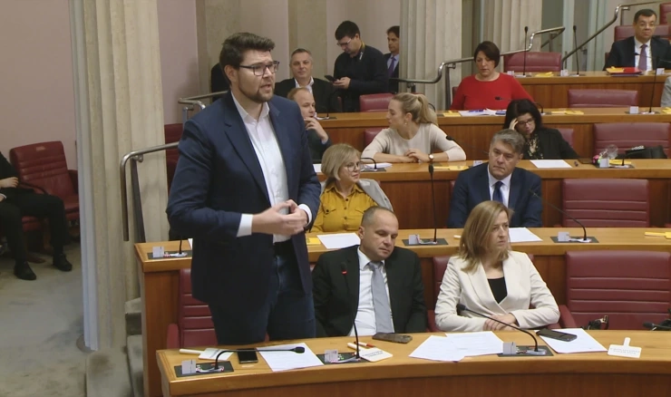 Peđa Grbin u Saboru