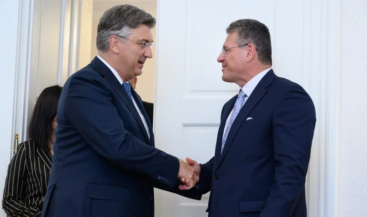 Andrej Plenković i Maroš Šefčovič