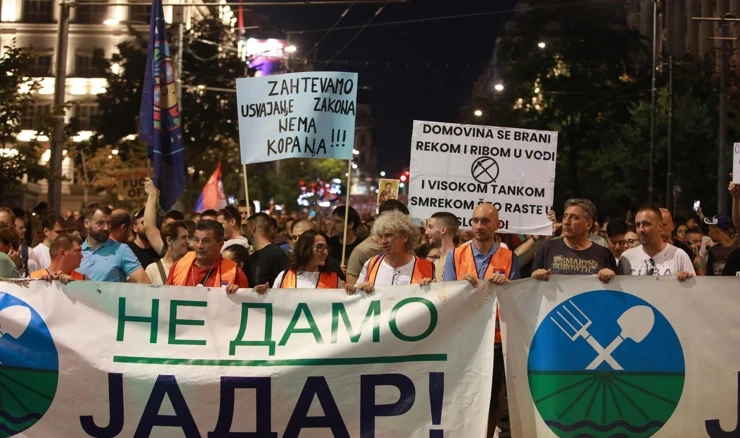 Lanjski prosvjed protiv rudarenja litija u Beogradu