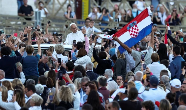 Papa Lav XIV. i hrvatski hodočasnici u Rimu  