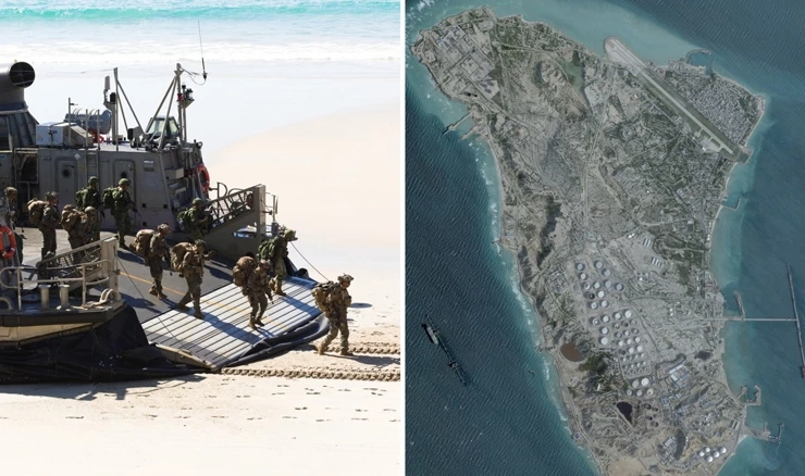 Američki marinci vježbaju pomorski desant / Otok Harg