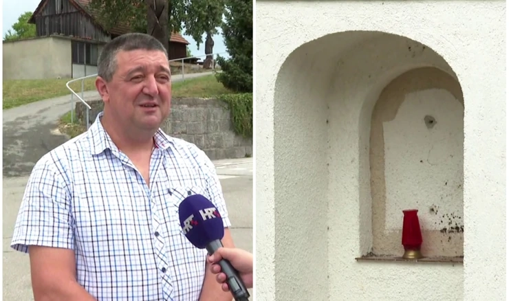 Mario Šutej; jedna od oštećenih kapelica