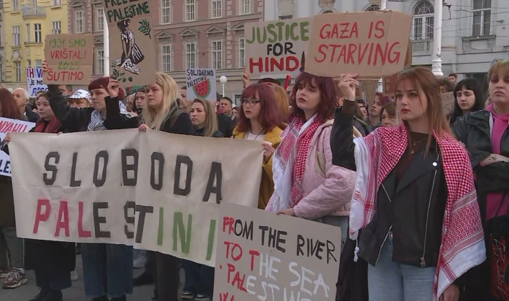 Prosvjed podrške Palestini u Zagrebu