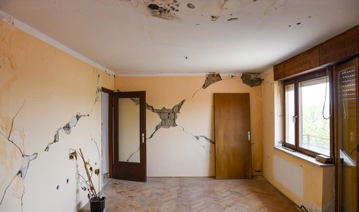 Oštećena kuća u Petrinji