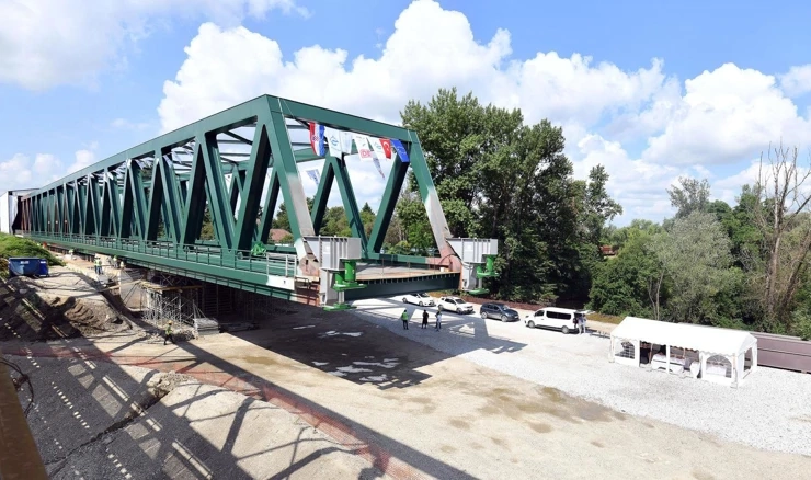 Gradnja mosta Drava kod Botova