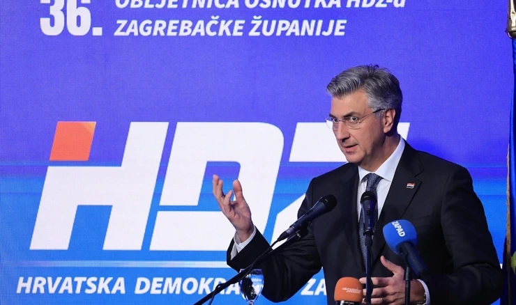 Premijer Plenković na obilježavanju 36. obljetnice HDZ-a Zagrebačke županije u Samoboru. 