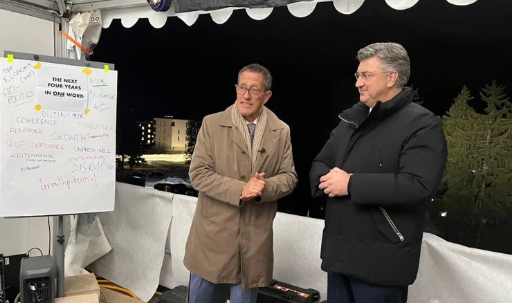 Premijer Andrej Plenković i Richard Quest, novinar CNN-a