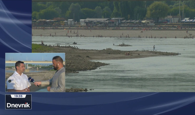 Zbog velikih vrućina Drava se kod Osijeka povukla iz dijela korita