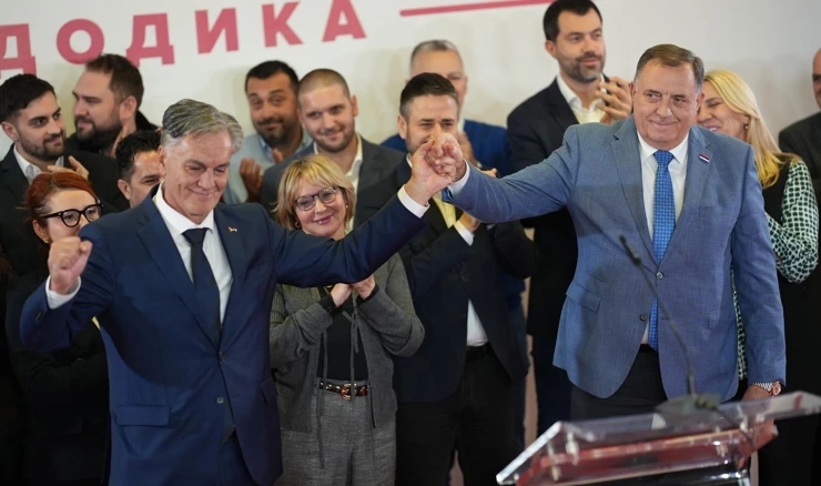 Milorad Dodik i Siniša Karan