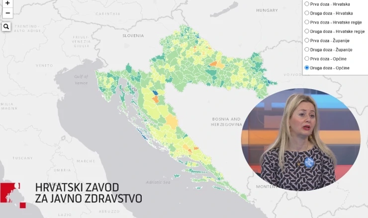HZJZ objavio mapu procijepljenosti