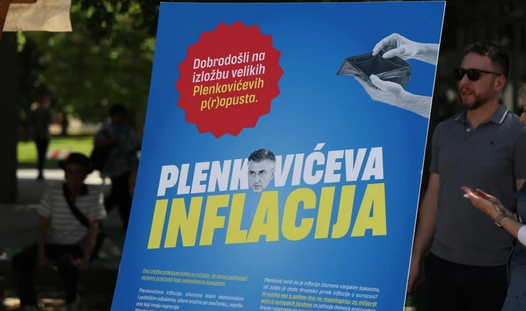Kampanja "Inflacija ima ime Andrej Plenković"