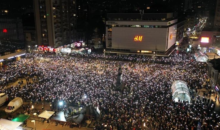 Prosvjed u Nišu završen 15-minutnom šutnjom