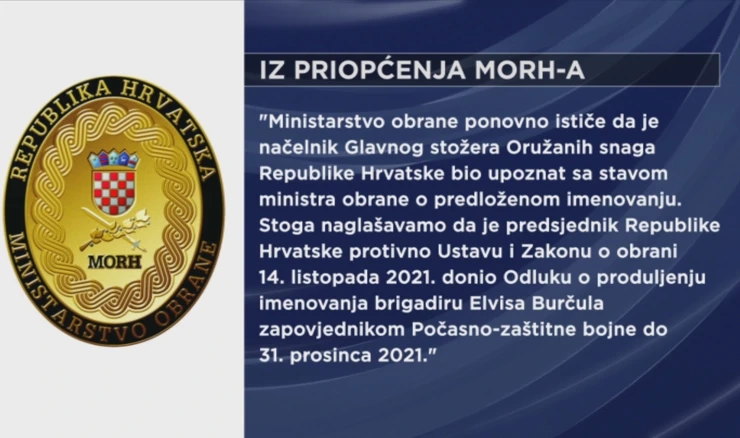 Priopćenje MORH-a