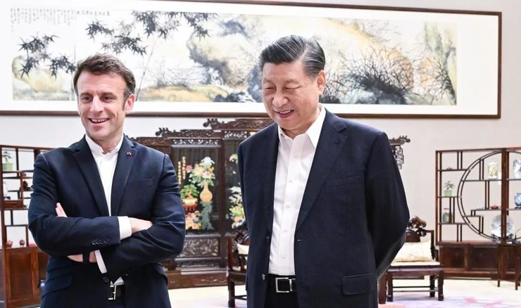 Xi Jinping i Emmanuel Macron