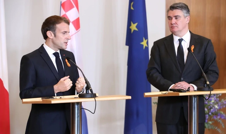 Milanović i Macron nakon sastanka su dali izjave za medije 
