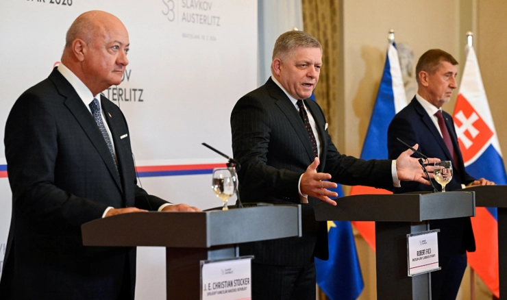 Christian Stocker, Robert Fico i Andrej Babiš