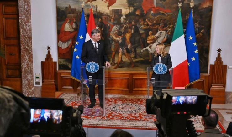 Andrej Plenković i Giorgia Meloni