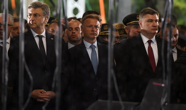 Andrej Plenković (lijevo), Gordan Jandroković (sredina), Zoran Milanović (desno)